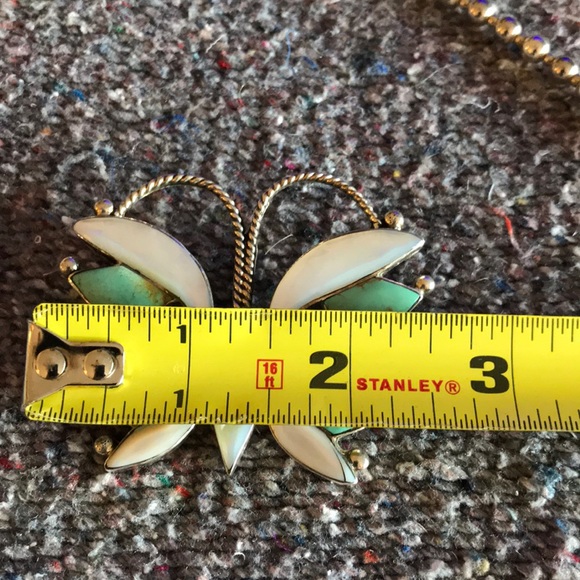 Sterling silver turquoise Mother of pearl necklace - Picture 6 of 8